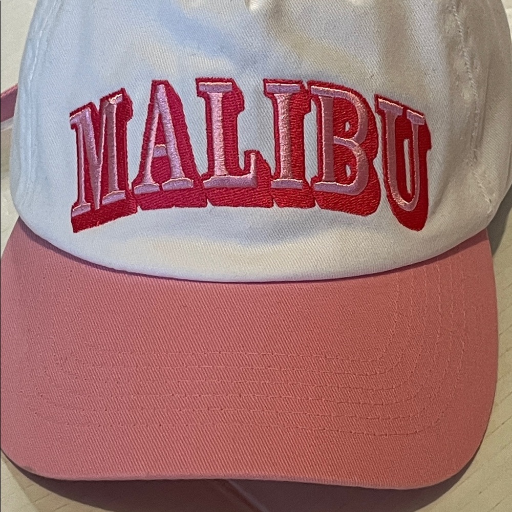 White and Pink Malibu Cap NWT - Picture 5 of 14